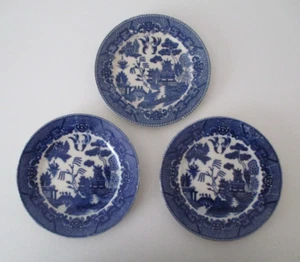 Vtg Traditional Blue Willow Butter Plates 6” Lot of Three Made in Japan AZ36 - Picture 1 of 10