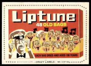 1979 Fleer Crazy Labels #3 Liptune - Picture 1 of 2