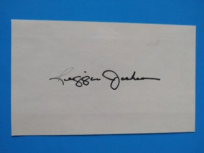 Reggie Jackson Autographed Index Card  - Image 1 of 2