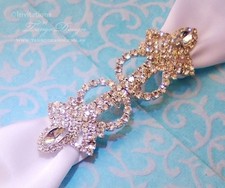 Crystal bling EMBELLISHMENT CLASP Buckle rhinestone x2 for wedding invites dress