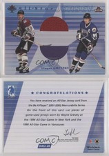 2001-02 ITG Be A Player Memorabilia Dual All-Star Jersey /60 Wayne Gretzky HOF
