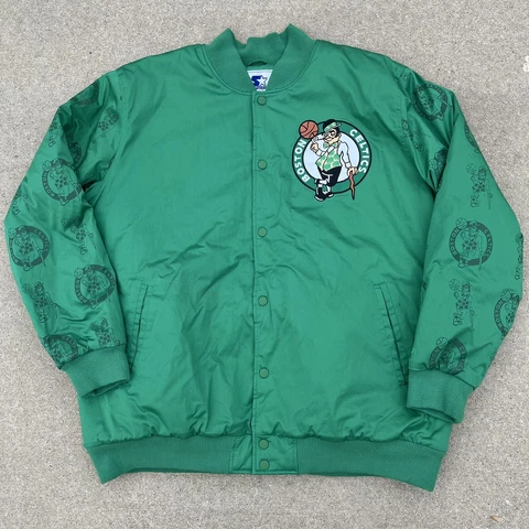 Starter Boston Celtics Jacket Mens 4xl Green Bomber NBA rare Cover