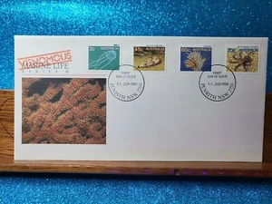 First Day Cover📮1986 (4 stamps) Venomous Marine Life Series III 📮Penrith NSW - Picture 1 of 2