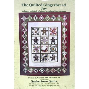 The Quilted Gingerbread Joy Christmas Quilt Pattern by Susan H. Garman NEW - Picture 1 of 2