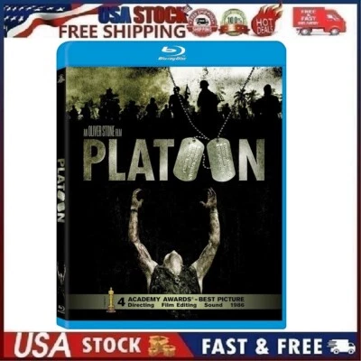 Oliver Stone's PLATOON (1986) Blu-ray Willem Dafoe Charlie Sheen BRAND NEW - Image 1 of 4