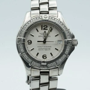 Reloj Breitling Colt Oceane Para Dama A77350 Cuarzo + Brillantes Hermoso Blanco - Imagen 1 de 9