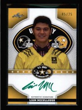 LIAM MCCULLOUGH 2015 LEAF U.S. ARMY ALL-AMERICAN BOWL YELLOW AUTO #05/25 AN2955