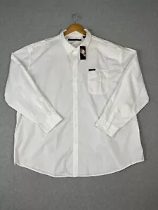 Sean John Dress Shirt Mens 5XB White Long Sleeve Button Up Loose Fit Big Tall - Picture 1 of 9