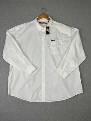 Camisa de vestir Sean John para hombre 5XB blanca manga larga abotonada calce suelto grande alta Foto 1 de 4