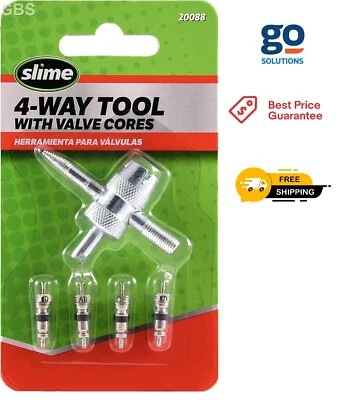 Ferramenta de válvula 20088, 4 vias, mais núcleos de válvula para todos os tipos de pneu - Imagem 1 de 4