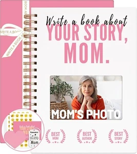 Mom I Want to Hear Your Story Guided Journal Fill Out Biography Photo Album Gift - Picture 1 of 6