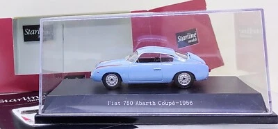 STARLINE Models 1:43 Fiat Abarth 750 Coupé celeste (azure) stradale con catalogo - Immagine 1 di 4