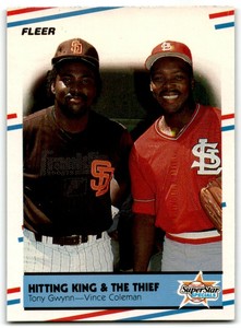 1988 FLEER TONY GWYNN/VINCE COLEMAN SAN DIEGO PADRES/ST. LOUIS CARDINALS #634