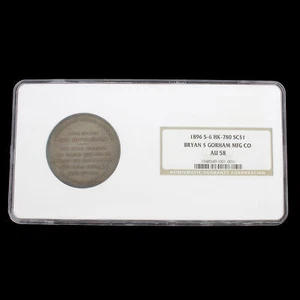 Grade AU58 NGC 1896 S-6 HK-780 SC $1 Silver Bryan So Called Dollar Gorham Toning - Picture 1 of 4