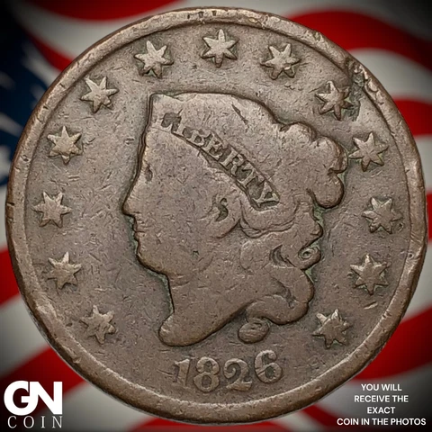1826 Coronet Head Large Cent  Q7323 Cover
