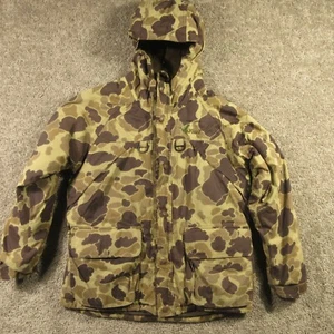 Cabelas Duck Hunting Camo Jacket Youth XL Hooded Insulated Coat Dri Fowl - Picture 1 of 15