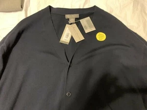 Cárdigan Daniel Cremieux Para Hombre Azul Marino Botón Frontal Nuevo XXL - Imagen 1 de 8