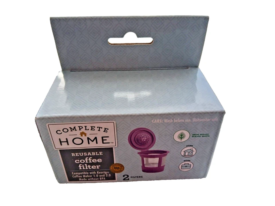 K-Cups Coffee Filters Reusable For KEURIG Coffee Makers 2 filters - Imagem 1 de 1