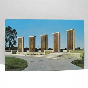 Postcard Vintage 1969 Eisenhower Center Abilene Kansas Memorial Pylons Landmarks - Picture 1 of 2