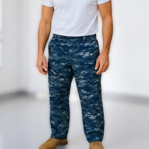 Pantalones para hombre de la Marina de los Estados Unidos azules camuflados digitales carga sueltos militares BDU tácticos talla 24x31 - Imagen 1 de 20