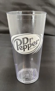 New Sleeve of 6 Dr Pepper Restaurant Clear Plastic Tumblers Cups 24oz - Picture 1 of 3