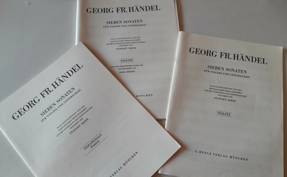 partition - 6 sonates de haendel pour violon (et basse continue) - Photo 1/1