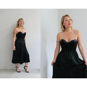 1970's Vintage Black Satin Bentley Skirt Women's Large Extra Large LG XL Plus - Picture 1 of 8