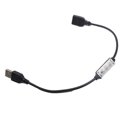 Mini USB LED Controller Dimmer 3 Keys Remote Control Cable for LED Light Strip - Image 1 of 4