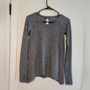 Ivivva by Lululemon Practice Ready Long Sleeve Shirt Gray Girls 12 - Picture 1 of 4