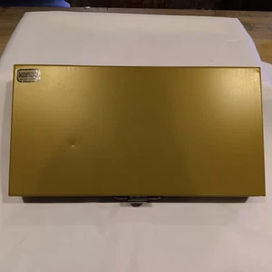 Vintage Kenco Accessories Metal Slide Box Case Files Yellow - Picture 1 of 13