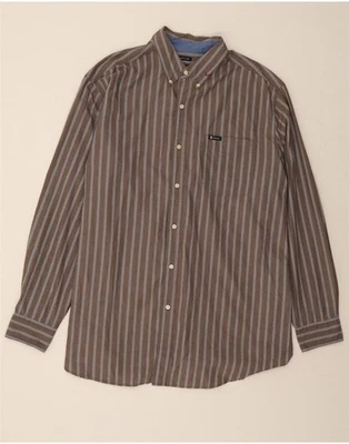 CHAPS Mens Shirt 2XL Grey Striped Cotton DN03 - Image 1 of 4