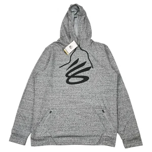 Under Armour Steph Curry Splash Hoodie Mens 2XL XXL 2XLT Tall Gray Pullover NEW! - Picture 1 of 2