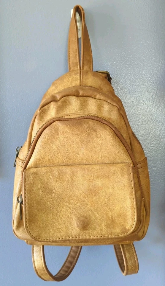 Women's Faux Leather  MINI Backpack  Mossimo Supply Co Light Brown - Image 1 of 4