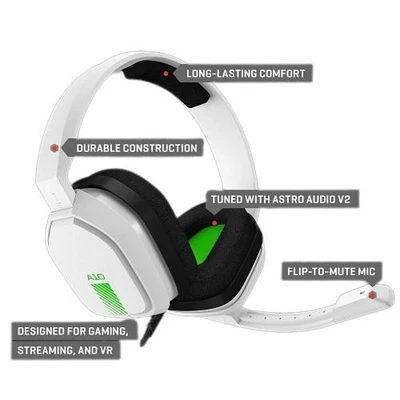 ASTRO A10 Gaming Headset Wired Stereo for Xbox PC Mac PlayStation Mobile White - Image 1 of 4