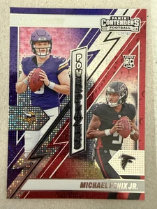 2024 Panini Contenders Power Players Sparkle JJ McCarthy / Michael Penix Jr. #21 - Picture 1 of 2