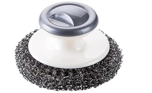 Stainless Steel Scrubber with Handle,Heavy Duty Cleaning Supplies for Pots, P... - Picture 1 of 5