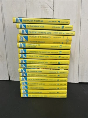 Lot of 16 Nancy Drew Mystery Hardcover Glossy Flashlight Books By Carolyn Keene Foto 1 de 4