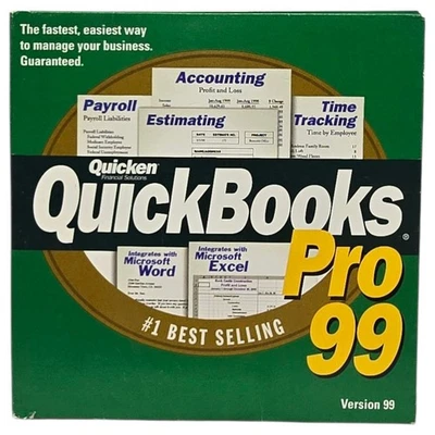 Quicken Quickbooks Pro 99 Software - READ BELOW! - Image 1 of 2