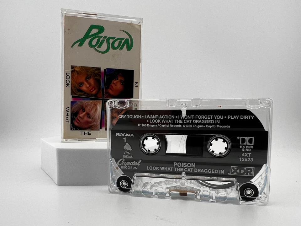 Poison - Look What The Cat Dragged In (1986) Cassette Tape - Hair Metal - Image 1 of 1