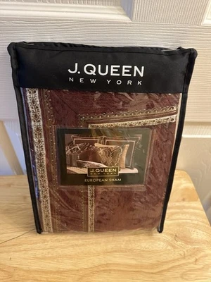 Nuevo J. Queen New York Sovana Crimson Euro Sham 26" X 26" Foto 1 de 4