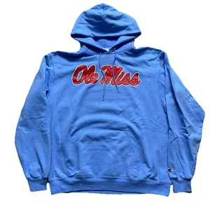 Champion Ole Miss Rebels Universidad de Mississippi Sudadera con Capucha Azul Polvo Talla Grande - Imagen 1 de 6