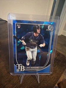 2025 Bowman Chrome SAPPHIRE Jake Mangum RC Tampa Bay Rays A0120 - Bild 1 von 2