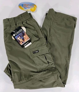 NWT Columbia GRT Womens Convertible Hiking Pants Nylon Zip Off Medium Green VTG - Picture 1 of 19