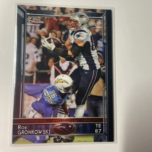 ROB GRONKOWSKI 2015 Topps Cromo Patriotas #10 HOF TE Nueva Inglaterra Gronk Como Nuevo - Imagen 1 de 2
