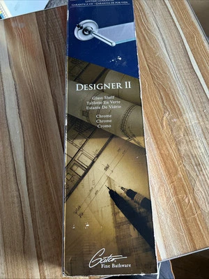 Estante de vidrio Gatco Fine Bathware Designer II 22,5" cromado Foto 1 de 2