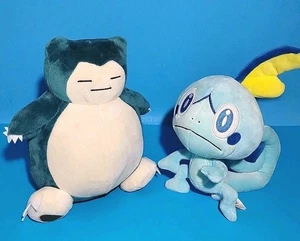 Pokémon Plush Lot of 2 Sobble & Snorlax 8" See Pictures - New Without Tags - - Picture 1 of 17