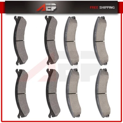 8 * F + R Ceramic Brake Pads Fits Chevy Express 3500 GMC Savana 3500 2003 - 2011 - Image 1 of 4