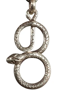 Porte-Clés Serpent Métal Argenté - Symbole Transformation 3.7cm - 1784 - Picture 1 of 4