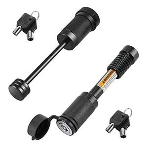 Keyed Alike Trailer Hitch Receiver& Coupler Lock Kit, 5/8" Dia 3-1/2” Long - Picture 1 of 6