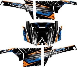 Polaris RZR 900 XP UTV Graphics Decal Kit 2011 2013 Orange Madness Pro Armor No - Bild 1 von 1